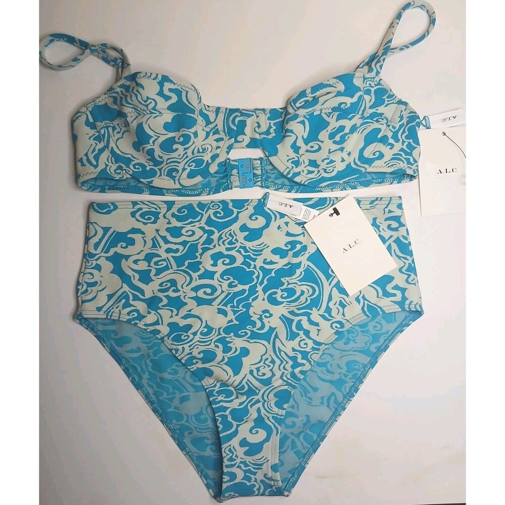 A.L.C. Swimsuit Sz M Bikini Underwire Adjustable High-waisted NWT $330 - Picture 16 of 16